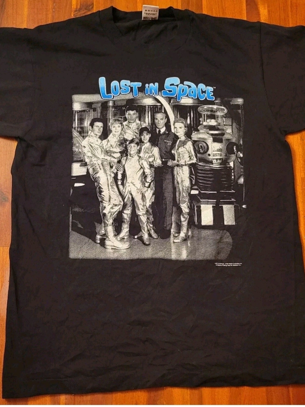 Vintage Lost in Space T Shirt 1992  Single Stitch Black Large Made In USA